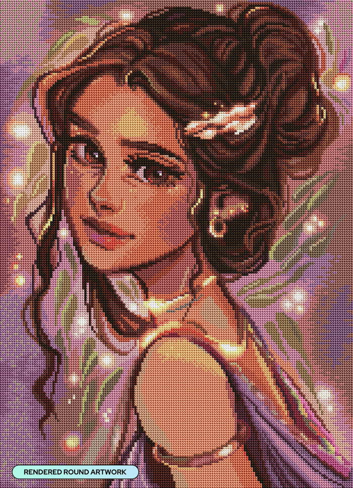 Diamond Painting Greek Princess 17" x 23" (42.7cm x 58.9cm) / Round with 49 Colors including 1 AB and 3 Fairy Dust Diamonds / 33,170