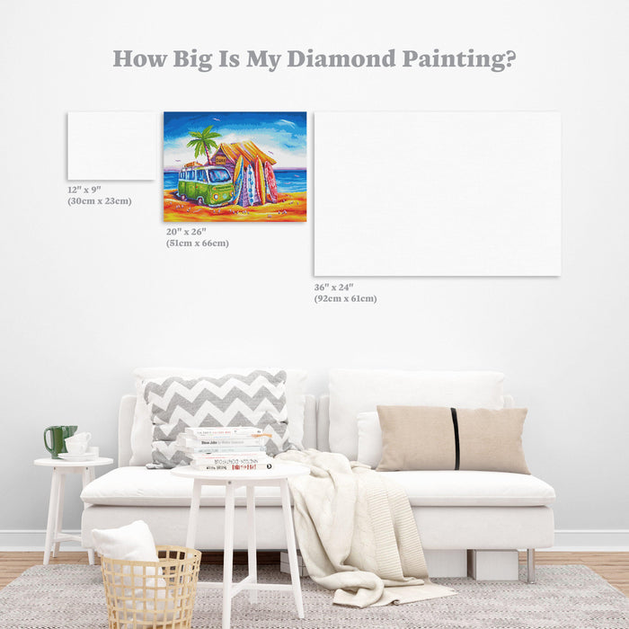 Diamond Painting Greenie 20" x 26″ (51cm x 66cm) / Round with 60 Colors including 4 ABs / 42,535