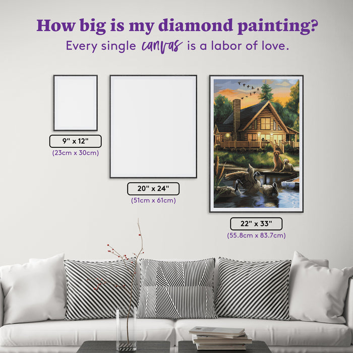 Diamond Painting Guardians of the Lake 22" x 33" (55.8cm x 83.7cm) / Square With 59 Colors Including 3 ABs and 3 Fairy Dust Diamonds / 75,264