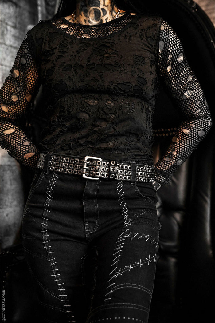 grunge goth studded belt