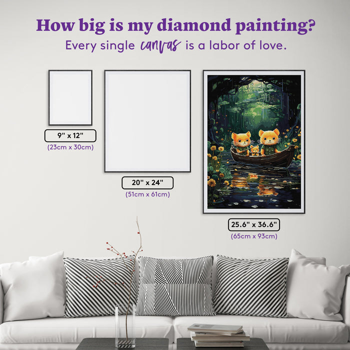 Diamond Painting Hamster Explorers 25.6" x 36.6" (65cm x 93cm) / Square with 54 Colors including 2 ABs and 2 Fairy Dust Diamonds / 97,353