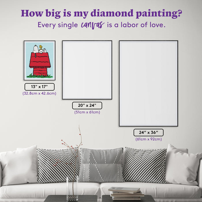 Diamond Painting Happiness is in the Little Things 13" x 17" (32.8cm x 42.6cm) / Round With 6 Colors including 1 Fairy Dust Diamonds / 17,784