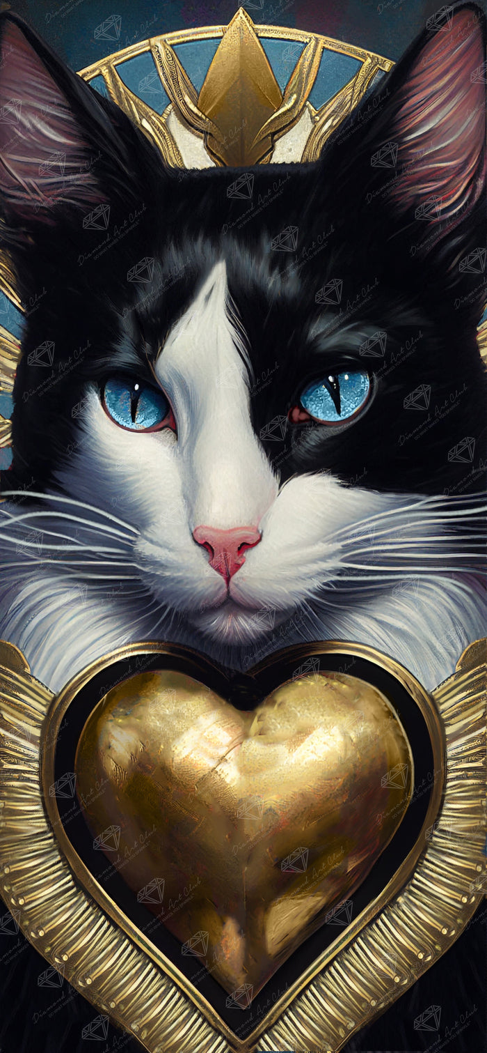 Diamond Painting Heart of Gold 17" x 36" (42.6cm x 91.9cm) / Round with 42 Colors including 3 ABs / 49,856