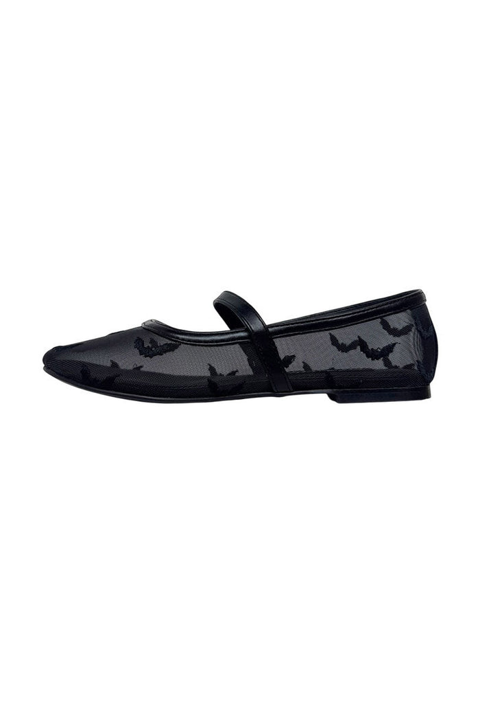 black pat mesh mary jane shoes
