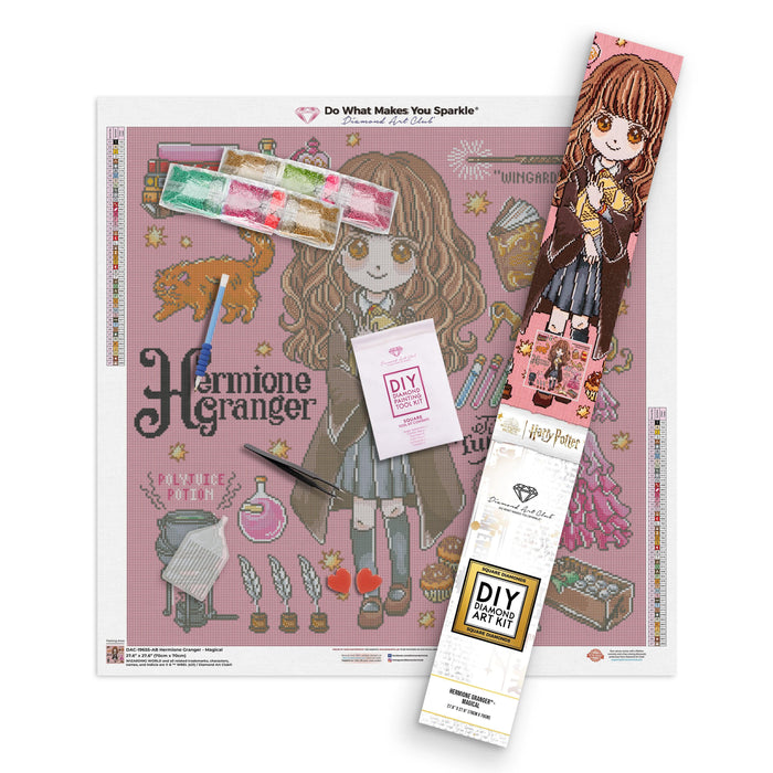 Diamond Painting Hermione Granger™ - Magical 27.6" x 27.6″ (70cm x 70cm) / Square With 47 Colors Including 4 ABs / 76,729
