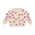 House of Jamie Frill sweatshirt happy hearts