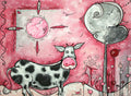 Diamond Painting I Love Moo 16.5" x 22.4″ (42cm x 57cm) / Square With 19 Colors Including 1 AB / 36,960