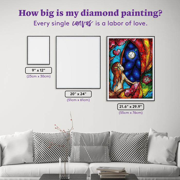 Diamond Painting I Miss You 21.6" x 29.9" (55cm x 76cm) / Round With 41 Colors including 2 ABs / 52,457