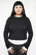 fair trade womens layered shirt with thumbholes