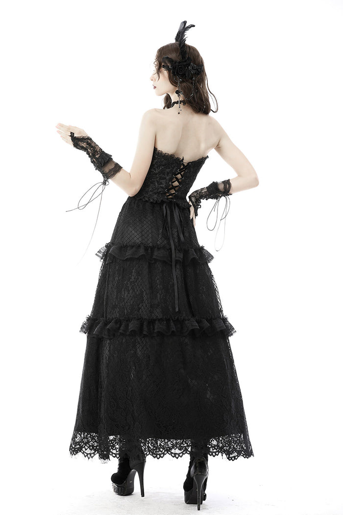 ruffled victorian goth skirt