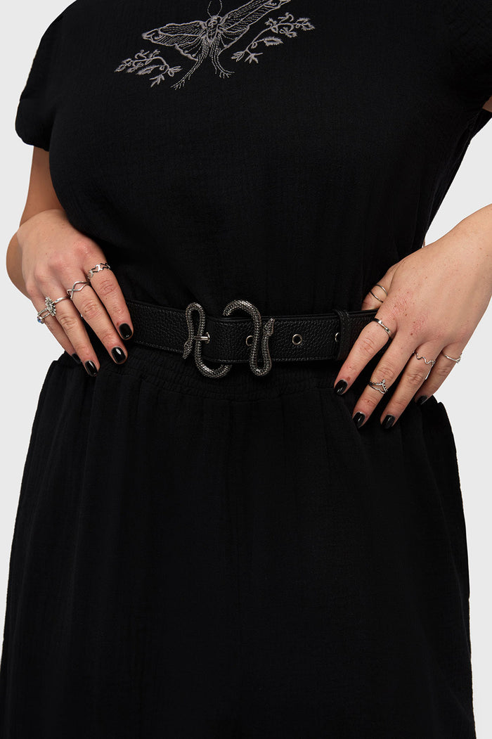 womens occult gothic snake belt