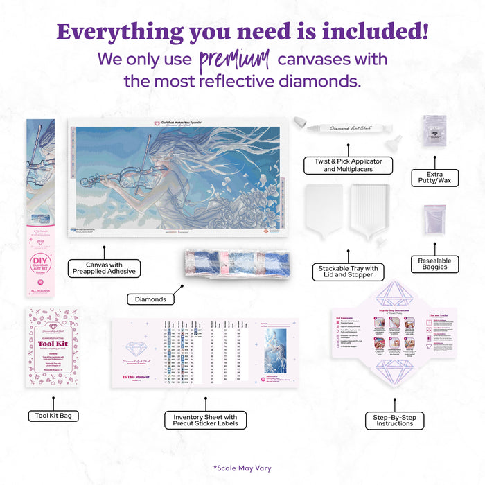 Diamond Painting In This Moment 40" x 20" (101.7cm x 50.7cm) / Round with 37 Colors including 1 ABs & 1 Iridescent Diamonds & 1 Fairy Dust Diamonds / 65,703