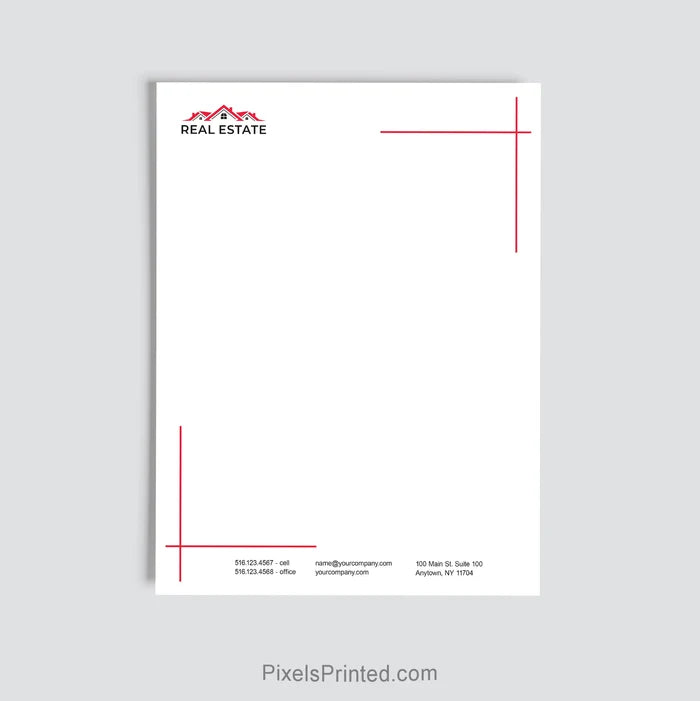 Independent real estate brokerage letterhead personalized for office use