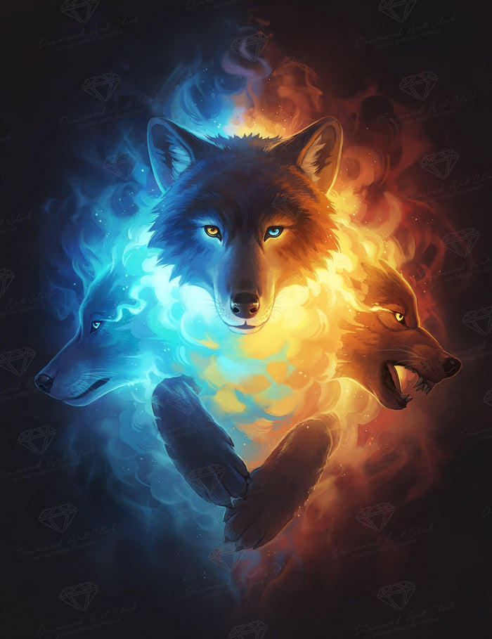 Diamond Painting Inner Fight 20" x 26″ (51cm x 66cm) / Round with 37 Colors including 4 ABs / 42,536