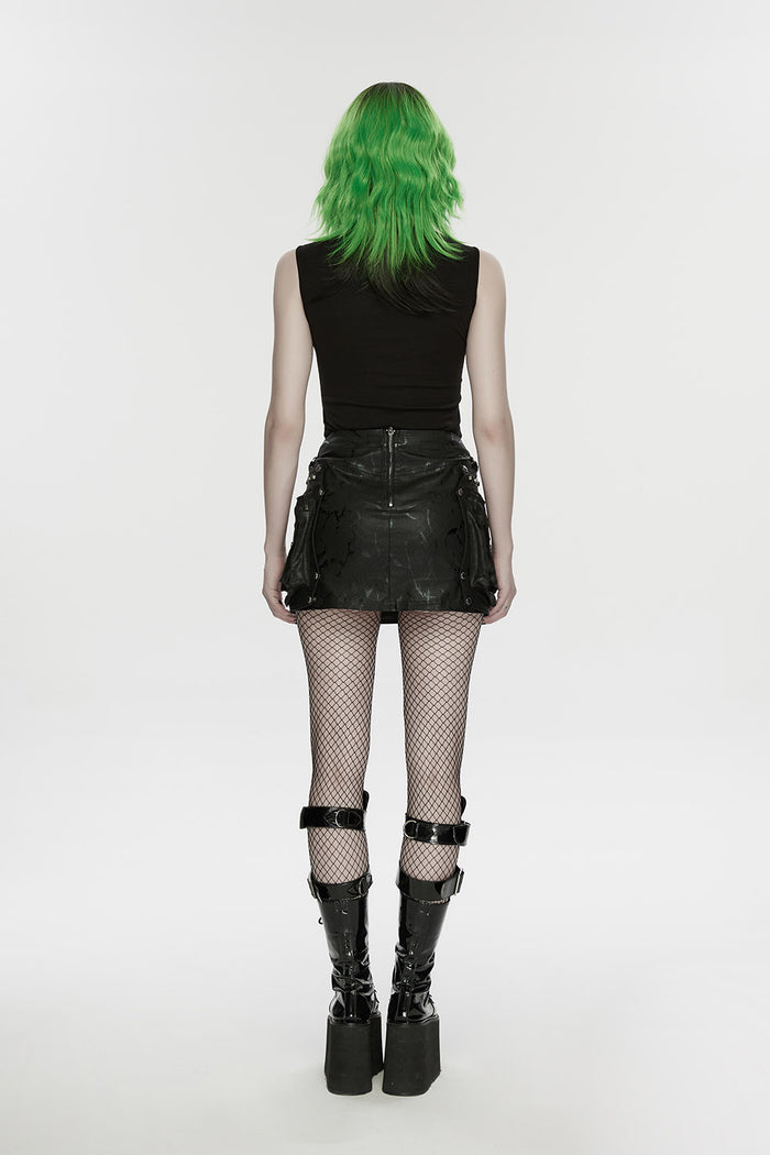 womens sleeveless punk tank top with studs