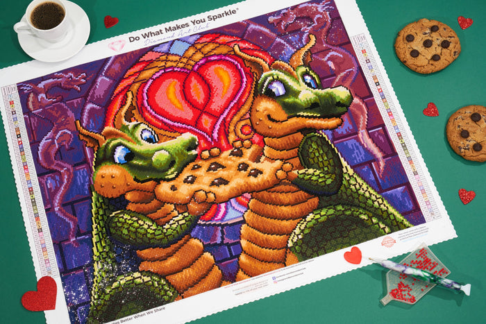 Diamond Painting It Tastes Better When We Share 22" x 17" (55.8cm x 42.8cm) / Square with 51 Colors including 4 ABs / 38,528