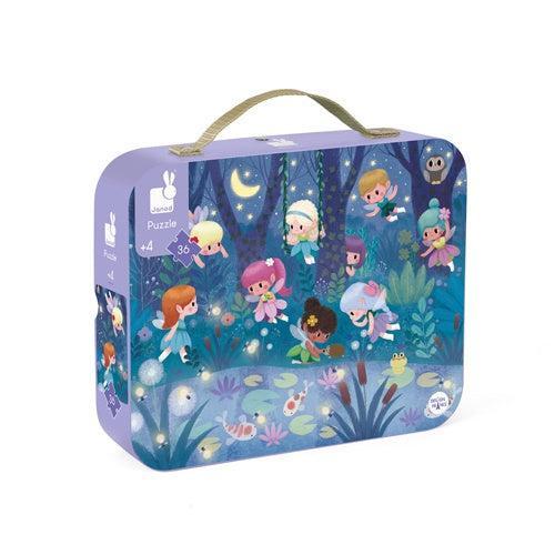 Janod - Kartonnen Puzzel Elfjes en Waterlelies