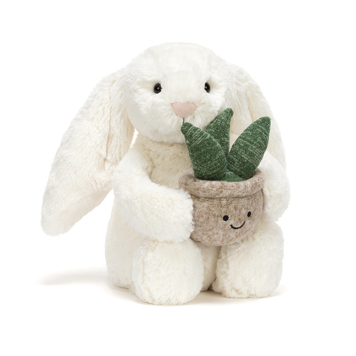 Jellycat | Cream bunny with plant