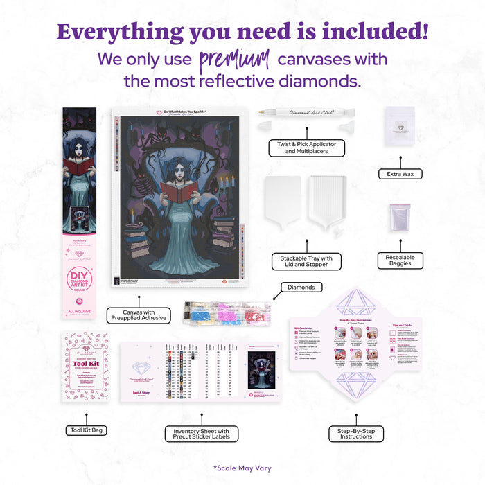Diamond Painting Just A Story 22" x 30" (55.8cm x 76cm) / Round with 37 Colors including 2 ABs and 1 Glow-in-the-Dark / 53,929