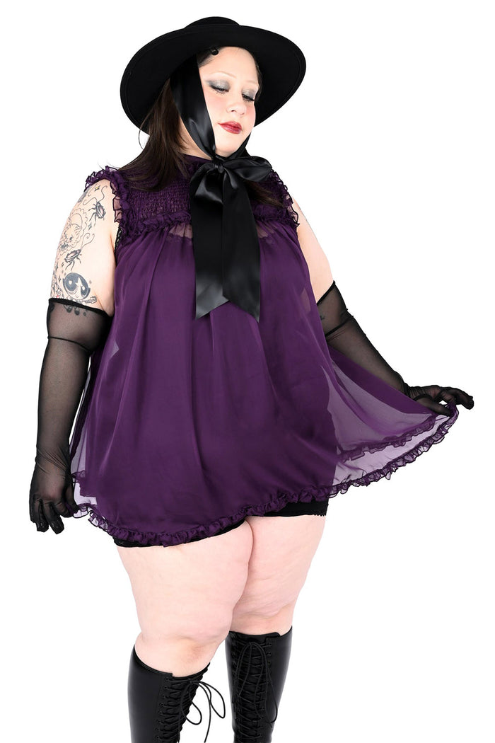 sheer chiffon ruffle dress