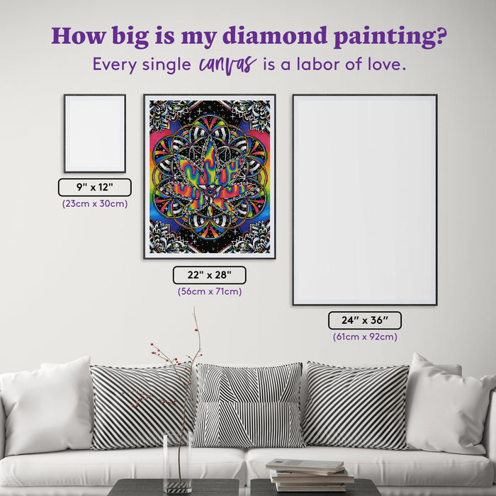 Diamond Painting Kronic Haze 22" x 28″ (56cm x 71cm) / Round with 21 Colors including 4 ABs / 50,148