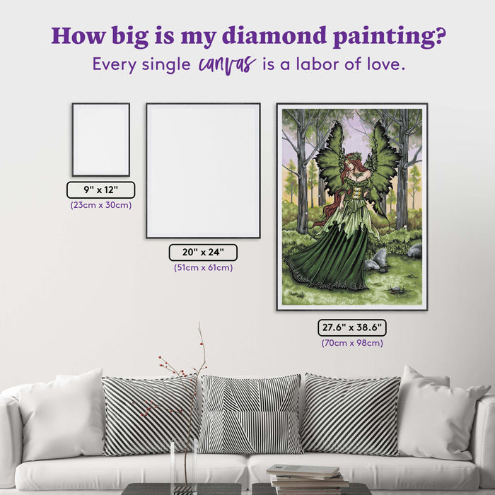 Diamond Painting Lady of the Forest 27.6" x 38.6" (70cm x 98cm) / Square with 39 Colors including 4 ABs / 107,476