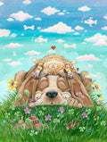 Diamond Painting Lazy Day Afternoon 22" x 29″ (56cm x 74cm) / Round with 47 Colors including 2 ABs / 52,337