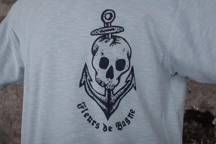 LE TRICOT "ALLER SIMPLE POUR CAYENNE" - LIGHT BLUE