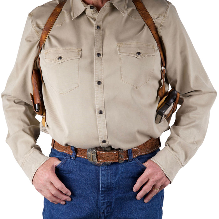 DS Conceal Leather Shoulder Holster - Lady Conceal Leather Firearm Accessories - Gifts for Gun Owners - Western Gun Holster