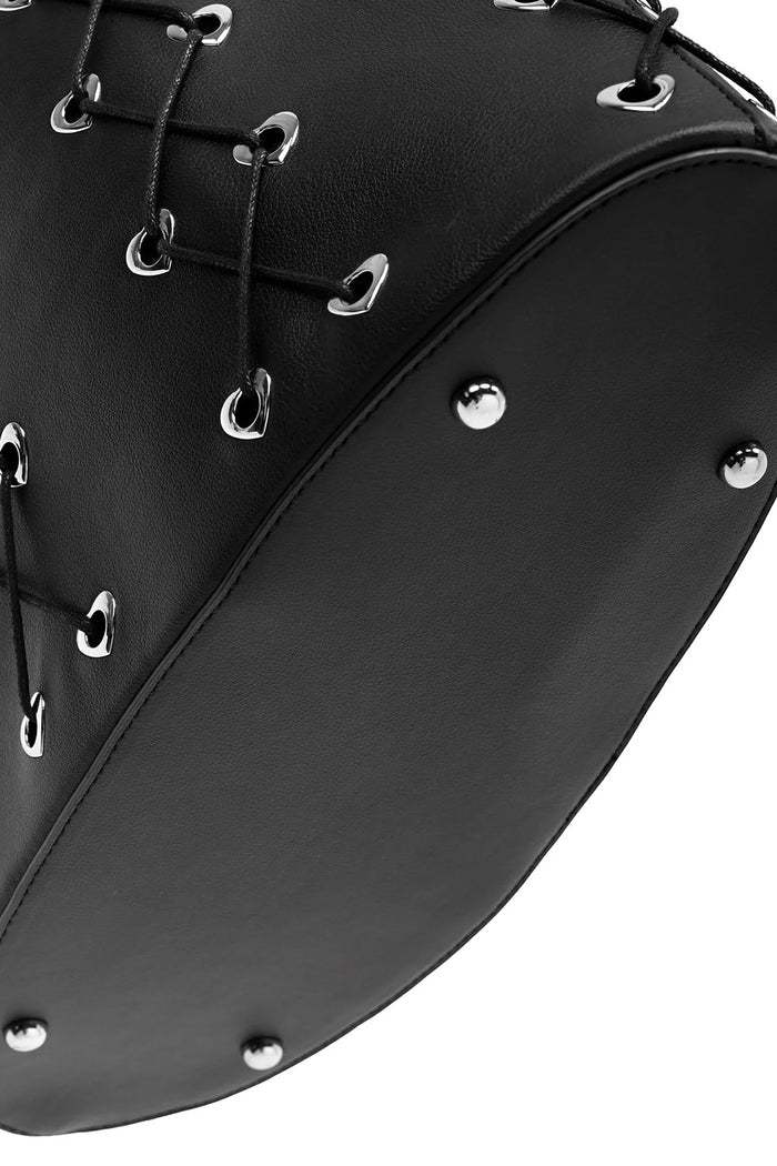 lace-up dark lolita oversized purse