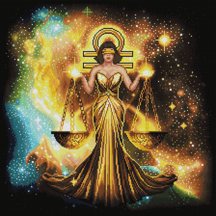 Diamond Painting Libra 22" x 22" (55.8cm x 55.8cm) / Square with 52 Colors including 3 ABs / 50,176