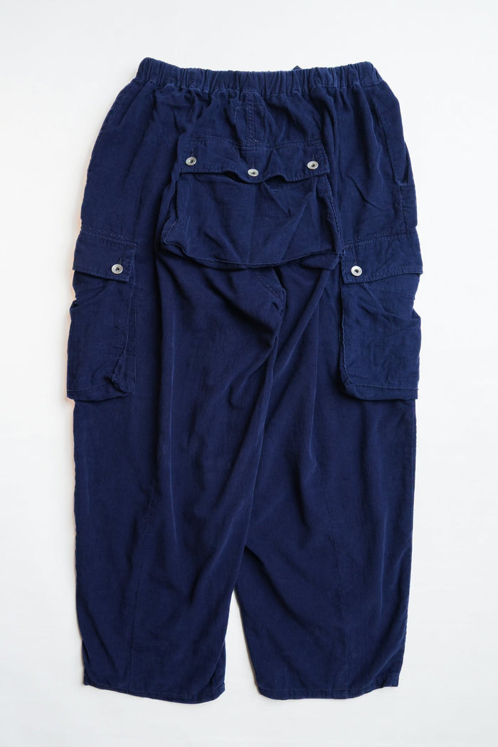 LIGHT INDIGO CORDUROY BALOON MONKEY PANTS - INDIGO