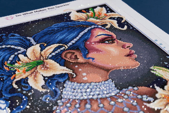 Diamond Painting Lilies and Pearls 20" x 27" (51cm x 69cm) / Round with 48 Colors including 3 ABs / 44,526