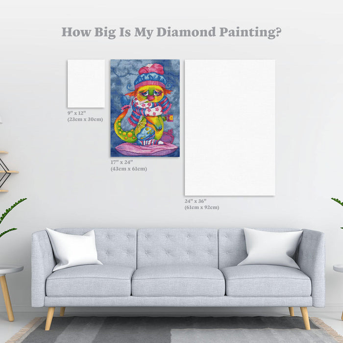 Diamond Painting Little dragon 17" x 24" (43cm x 61cm) / Square with 42 Colors including 4 ABs / 41,211
