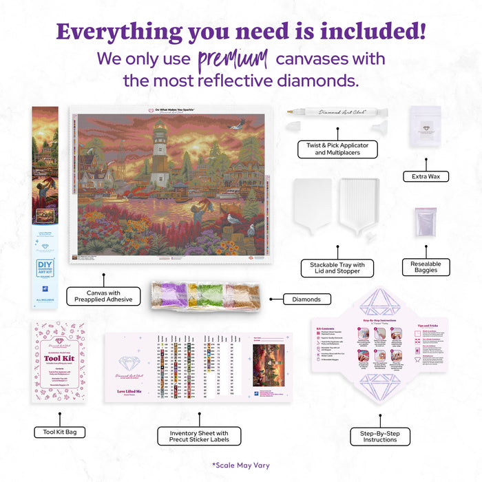 Diamond Painting Love Lifted Me 36.6" x 27.6" (93cm x 70cm) / Square With 60 Colors Including 2 ABs and 2 Fairy Dust Diamonds / 104,813