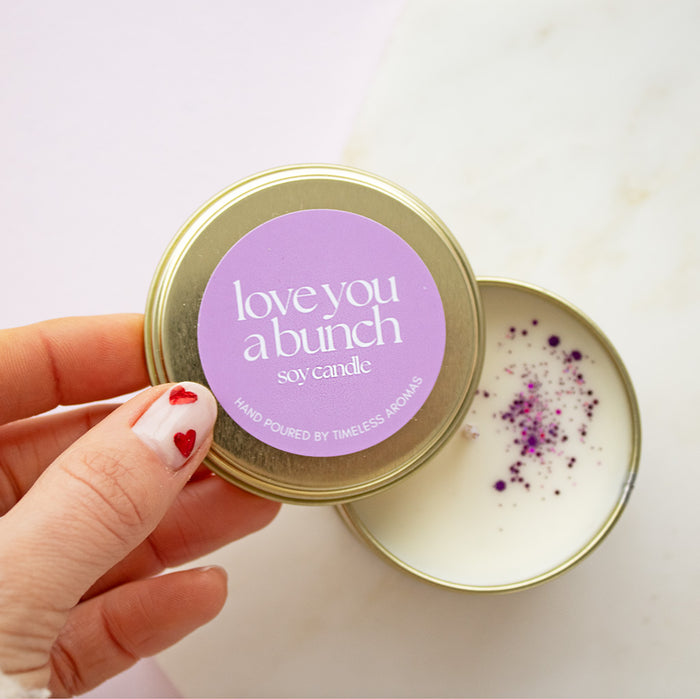 Love You A Bunch Tin Candle | Add On