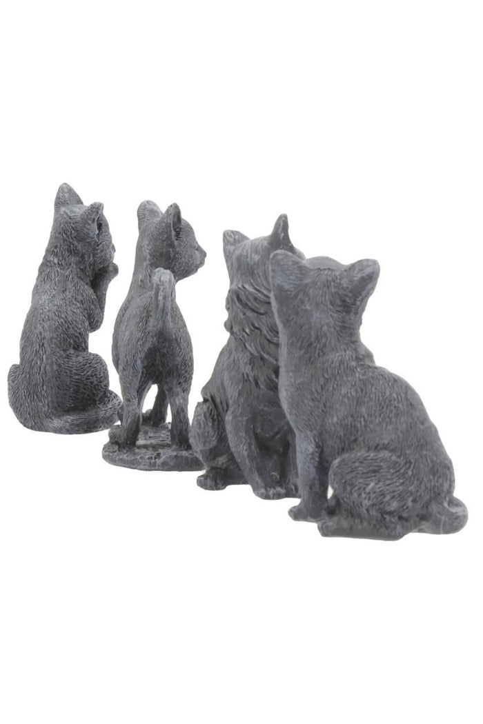 cute goth cat figurine