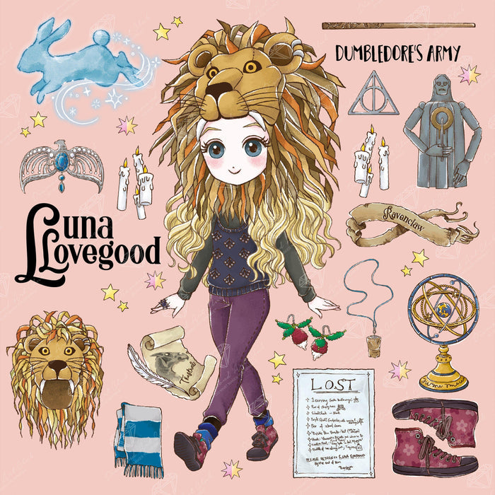 Diamond Painting Luna Lovegood - Magical 27.6" x 27.6″ (70cm x 70cm) / Square With 59 Colors Including 4 ABs / 76,729