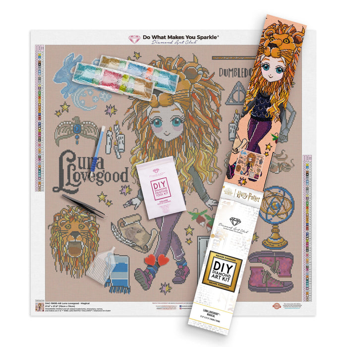 Diamond Painting Luna Lovegood™ - Magical 27.6" x 27.6″ (70cm x 70cm) / Square With 59 Colors Including 4 ABs / 76,729