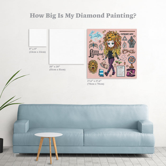 Diamond Painting Luna Lovegood - Magical 27.6" x 27.6″ (70cm x 70cm) / Square With 59 Colors Including 4 ABs / 76,729