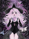 Diamond Painting Magic Moon Witch 25.6" x 35" (65cm x 88.9cm) / Square with 49 Colors including 2 ABs and 3 Fairy Dust Diamonds / 93,177