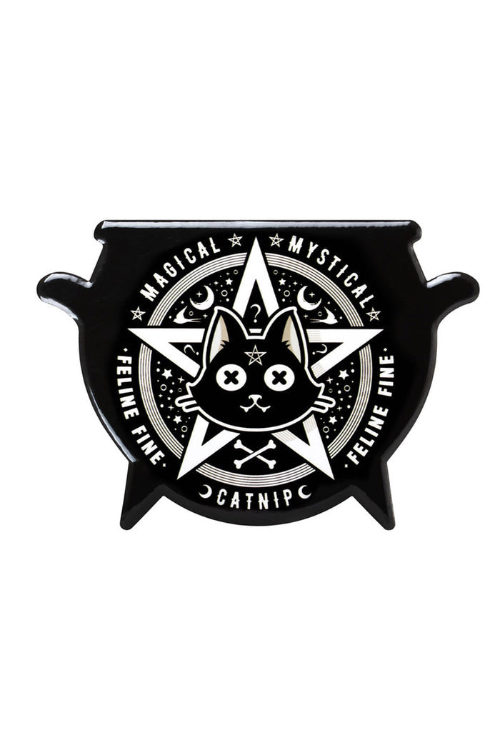 cauldron shaped drink coaster