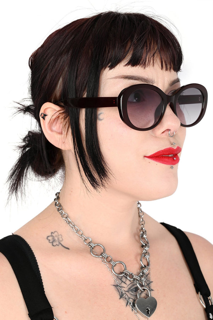 wine red sunglasses with uv protection