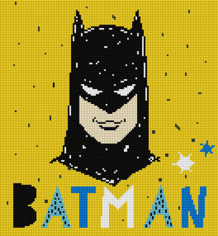 Diamond Painting Masked Vigilante 13" x 14" (33cm x 36cm) / Square With 8 Colors Including 1 AB / 18,876