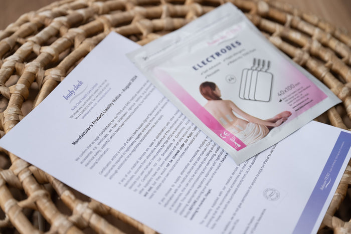 Elle TENS maternity TENS device lifestyle image supporting comfort during labour