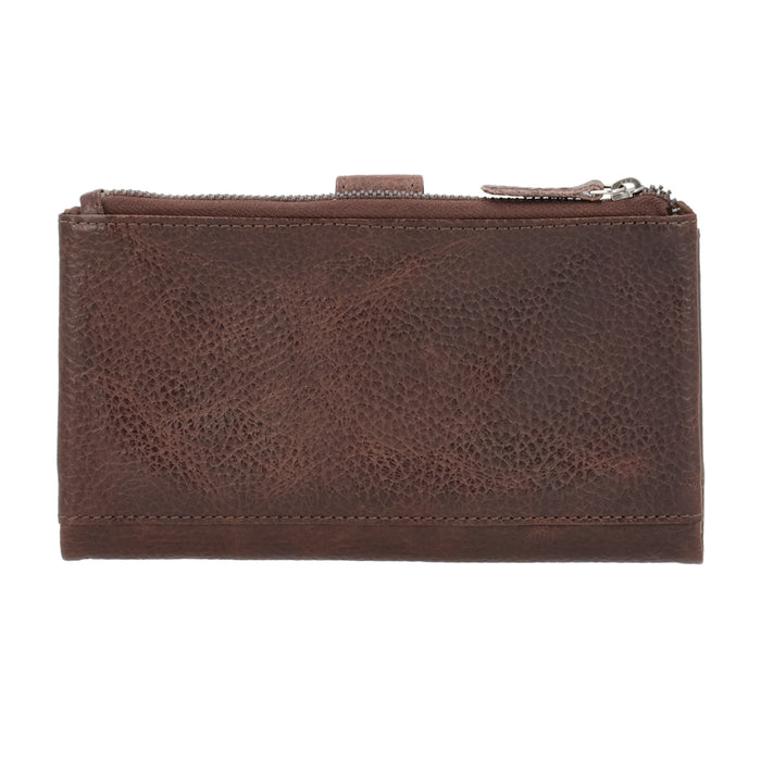 Maya Slim RFID Leather Wallet by Lady Conceal - Gifts for Firearm Users - RFID ID Leather Cowhide Wallet -Unisex Tactical Wallet for Bills - Security Wallet for Women