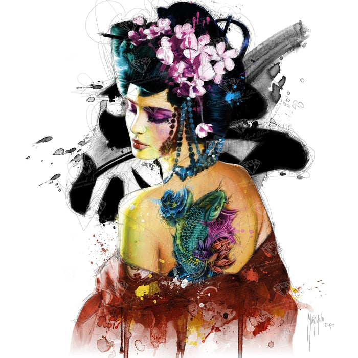 Diamond Painting Memoirs Of A Geisha 20.5″ x 20.5″ (52 cm x 52cm) / Round With 31 Colors Including 1 AB / 33,684
