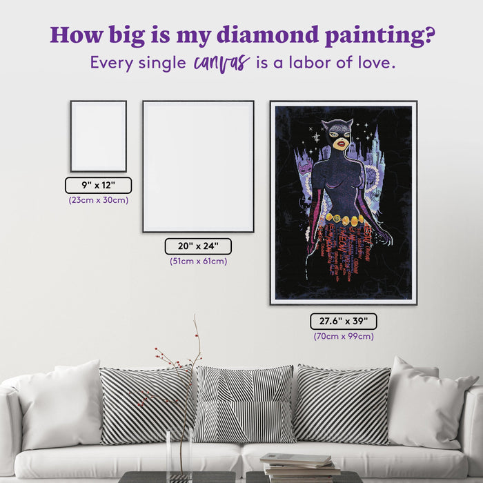 Diamond Painting Meow 27.6" x 39.0″ (70cm x 99cm) / Square with 36 Colors including 3 ABs / 108,584