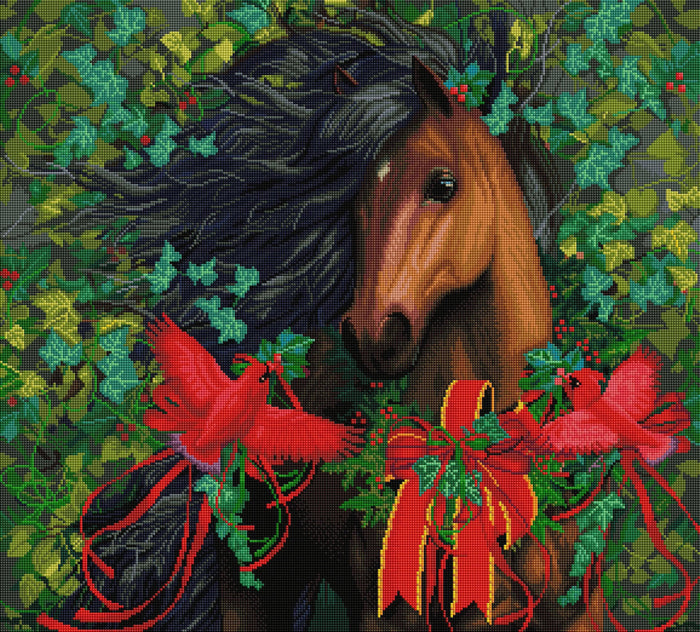 Diamond Painting Merry Morgan 28.4" x 25.6" (72cm x 65cm) / Square with 55 Colors including 4 ABs / 75,429