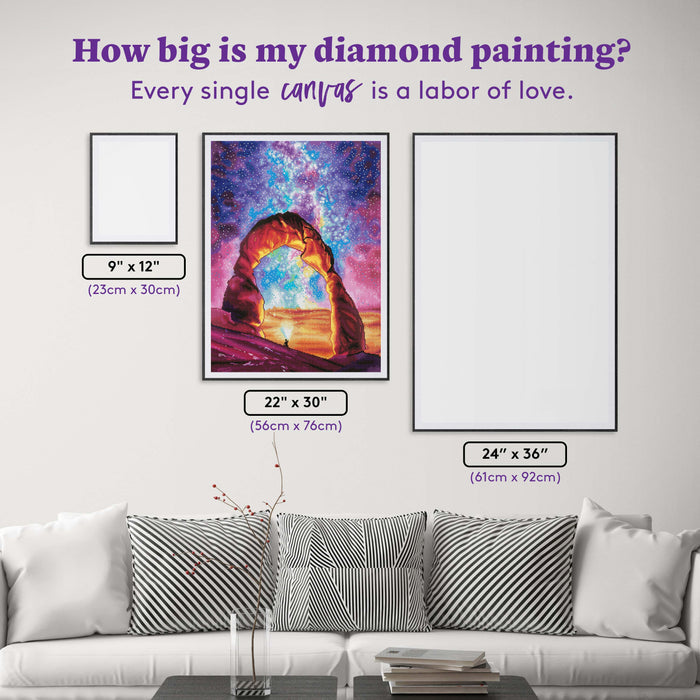 Diamond Painting Milky Way Galaxy 22" x 30″ (56cm x 76cm) / Square with 51 Colors including 2 ABs / 67,043